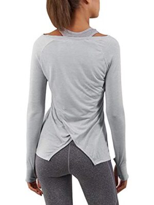 Bestisun Womens Long Sleeve Yoga Tops Workout Shirts