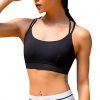 YIANNA Sports Bras for Women Cross Back Padded Sports Bra