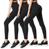 3 Pack Womens Leggings-No See-Through High Waisted