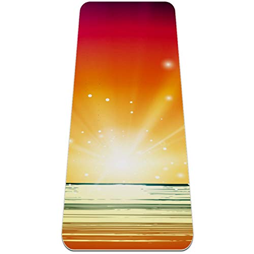 Yoga Mat - Tropical landscape - Extra Thick Non Slip Exercise