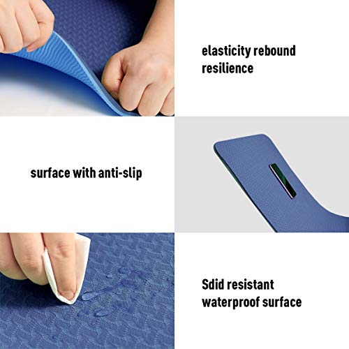 41z9w5Bg1hL Non Slip TPE Yoga Mats Pilates and Floor Exercises