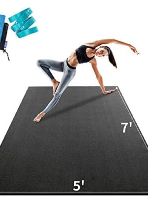 Premium Large Yoga Mat 7'x5'x9mm, Extra Thick Comfortable