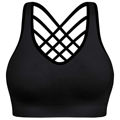 41zRFKCbmAL Padded Strappy Sports Bras for Women