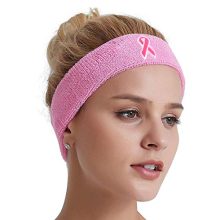 COOLOMG Stretchy Cotton Sport Breast Cancer