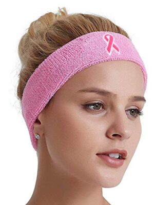 COOLOMG Stretchy Cotton Sport Breast Cancer