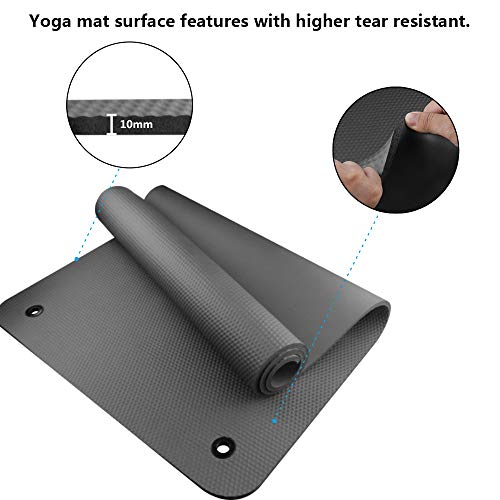 41zfb2R3kkL Yoga Mat 31.5 inch 10mm ,LFS Extra Wide and Extra Thick Non Slip