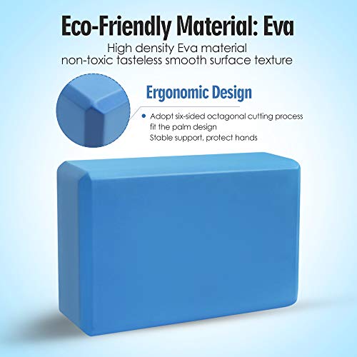 Yoga Blocks Set Non-Slip Lightweight Exercise Bricks