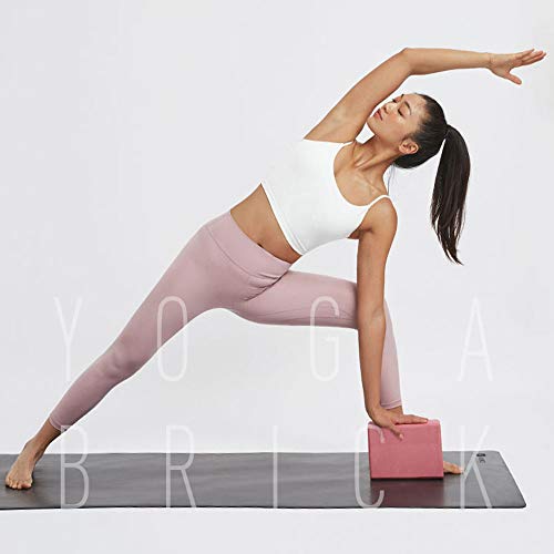 41zkGsT2EFL Practice with Yoga Block 2 Pack - Stability, Flexibility, and More in Light Green