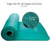 Teal Yoga Mat Set: Strap, Yoga Blocks, Yoga Strap, and 2 Microfiber Yoga Towels