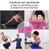 Yoga Blocks 2 Pack, Yoga Blocks with Strap