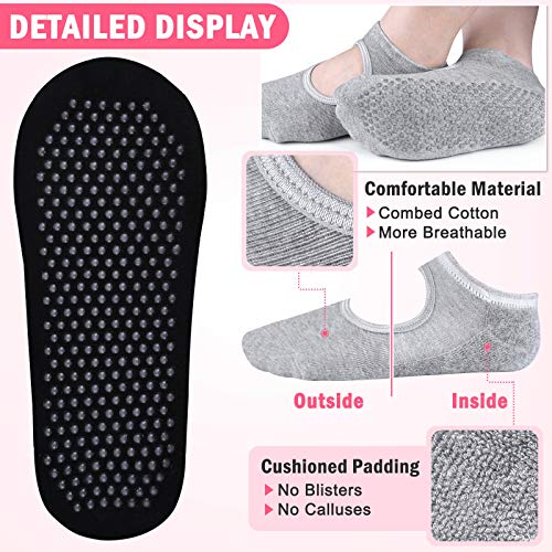 51-m7yM+w7L Yoga Socks for Women Non Slip, Caffox 6 Pairs