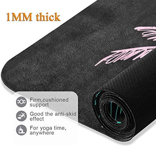 Yoga Mat Fitness Exercise Mat - Island Black Eco Friendly Workout Pad