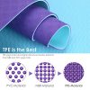 GISALA TPE Yoga Mat Fitness for Yoga (Blue)