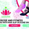 LUCKAYA 3 Pairs Anti-Slip Socks for Yoga Pilates Barre