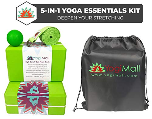 Yoga Blocks 5-in-1 Yoga Kit - 2 Yoga Blocks