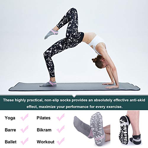 510CZGw55WL.SL1500 Muezna Non Slip Yoga Socks for Women