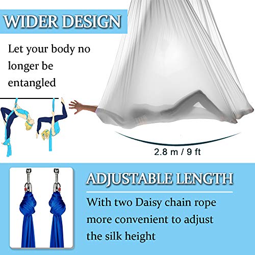 SAIVEN Aerial Silks-Aerial Yoga Hammock with Deluxe Yoga Swing