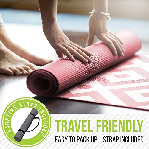 510ZiNz7JlL Nicole Miller Yoga Workout Mat for Home Gym