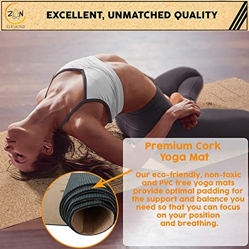 510p0osnSVL Natural Cork Yoga Mat Nonslip Hot Yoga Pilates