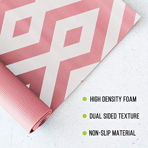 510plfNoeIL Nicole Miller Yoga Workout Mat for Home Gym