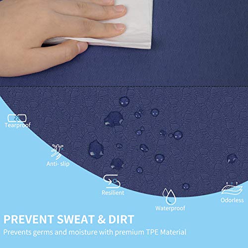 51107gwSFjL Yoga Mat with Carrying Non Slip 1/4 Inch Thick Eco Friendly
