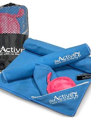 ReActive 4 Pcs Non Slip Yoga Towel, Microfiber Towel