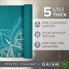 Gaiam Yoga Mat Premium Print Non Slip Exercise