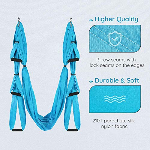Oudort Aerial Yoga Swing Set, Yoga Hammock Flying Trapeze