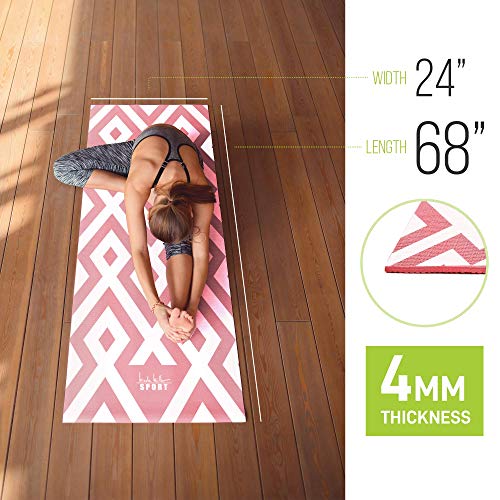 511jrfrxf0L Nicole Miller Yoga Workout Mat for Home Gym