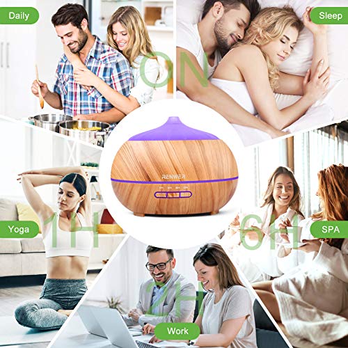 Zenith Aroma Bliss: 500ml Essential Oil Diffuser with Tranquil Essential Oil Set