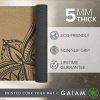 Gaiam Cork Yoga Mat | Print Design Natural Sustainable