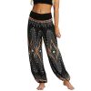 Lu's Chic Women's Bohemian Yoga Pants High Waist