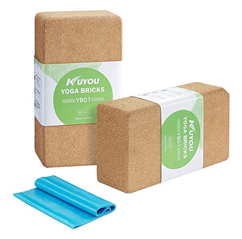 Cork Yoga Block 2 Pack Plus Strap Cork Yoga Bricks