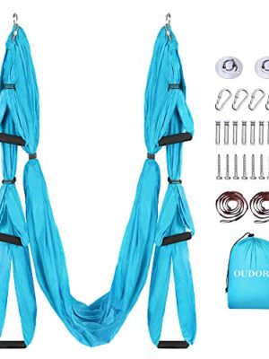 Oudort Aerial Yoga Swing Set, Yoga Hammock Flying Trapeze