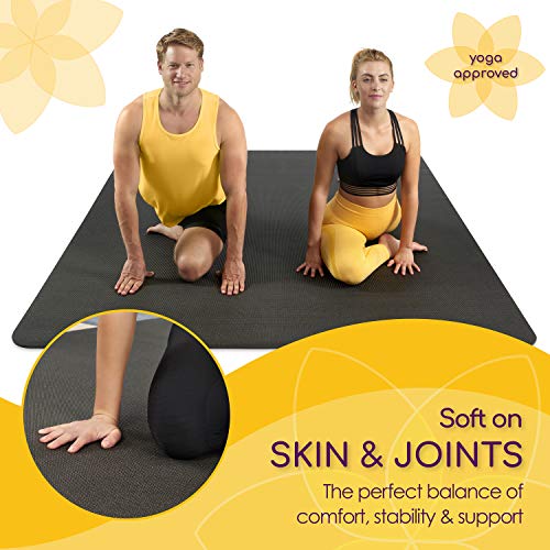 512t98ertiL Large Yoga Mat 8'x6'x8mm Extra Thick, Durable
