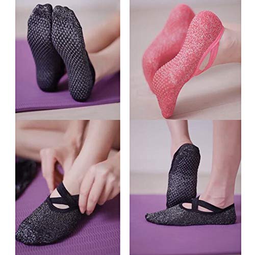 5130nutk62L Yoga Practice with Non-Slip Yoga Socks: 4-Pack for Women