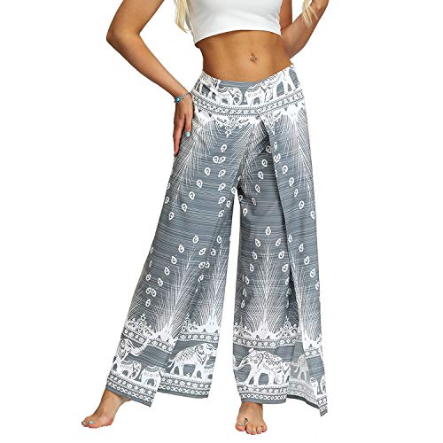 Lu's Chic Women's Boho Pants Yoga Harem Wide Leg 1 Lu's Chic Women's Boho Pants Yoga Harem Wide Leg