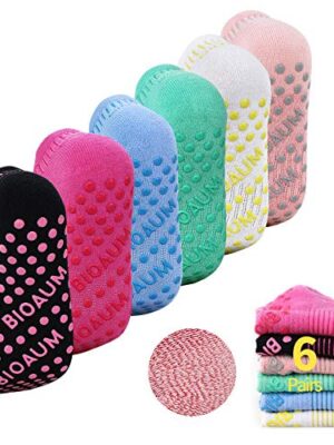 BIOAUM Yoga Socks for Women - 6 Pairs Cotton