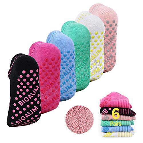 BIOAUM Yoga Socks for Women - 6 Pairs Cotton