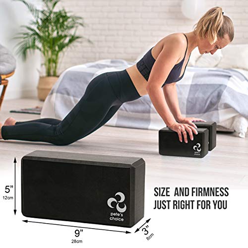 513sQeMuxdL pete's choice 2 Yoga Blocks + 2 Yoga Straps - Yoga Starter Kit