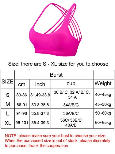 5140Rf-V0KL Patelai 2 Pack Womens Padded Sports Bra Cross Back