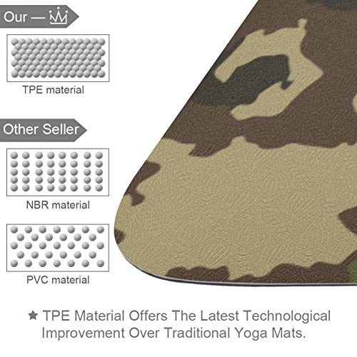 5142LNJx--L Thick Yoga Mat Non Slip Army Green Camouflage