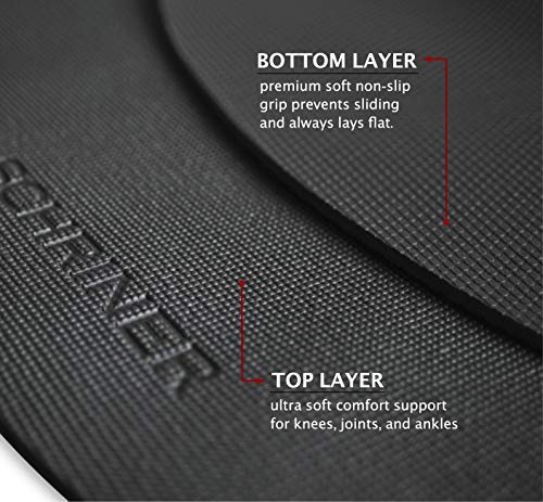 514a5n2OCKL SCHRINER Pro Large Round Yoga Mat 6’ x 8mm for Exercise