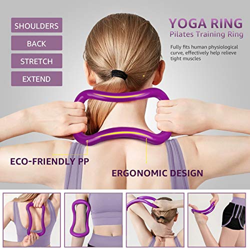 Overmont 5-in-1 Set, 1 Yoga Wheel for Back Pain