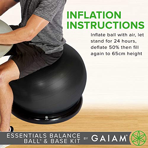 Yoga Balance Ball and Base Equipment