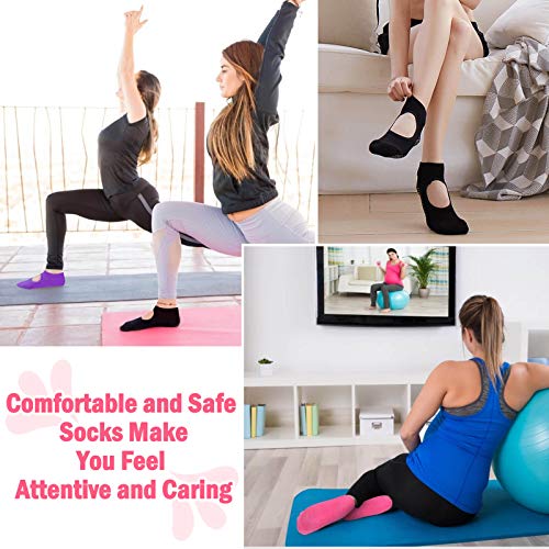 515friIti2L Yoga Socks for Women Non Slip, Caffox 6 Pairs
