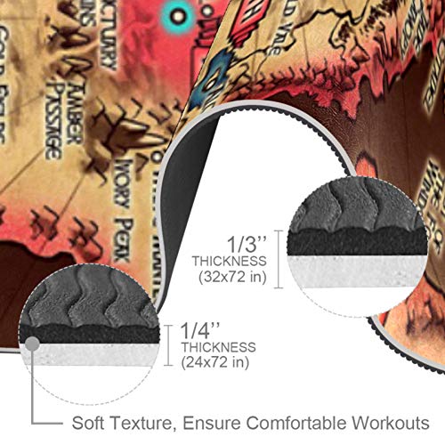 Yoga Mat - World antique party - Extra Thick Non Slip