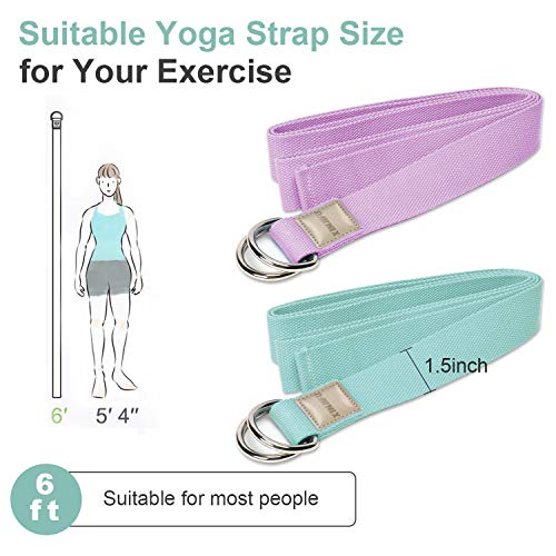6 Feet Yoga Stretch Strap for Daily General Fitness