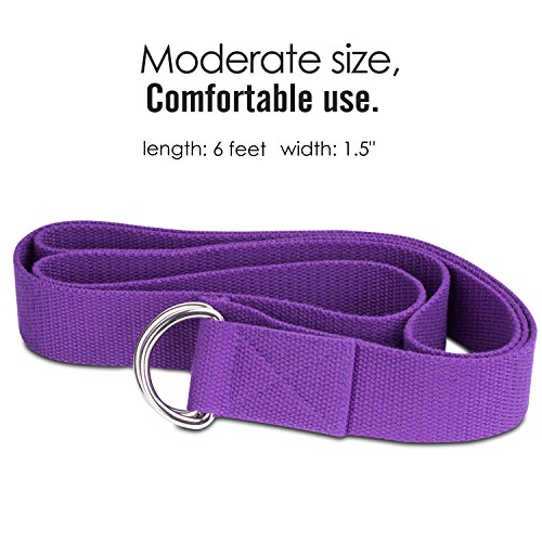516YwpuVB2L MoKo Yoga Strap Belt, Stretching Exercise Fitness Bands 6ft