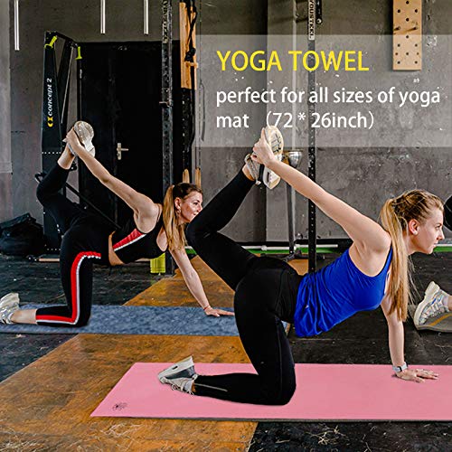 🧘‍♀️ Luxury Yoga Towel with Corner Pockets – Perfect for Hot Yoga, Pilates, and Fitness! 🌟